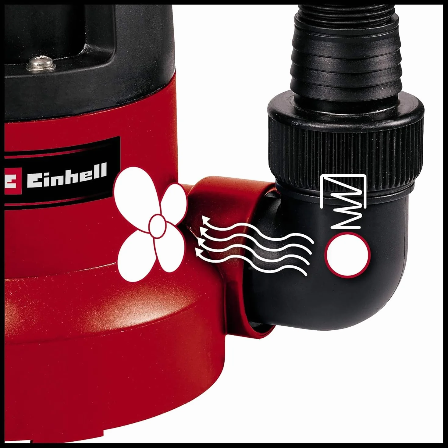 Einhell GC-SP 3580 LL Pompa immersione acque chiare fondo piatto (350 W, portata max 8000 L/h, prevalenza 7.5 m, immersione max 7m, aspirazione fino a 1 mm)
