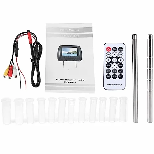 Lettore DVD per Poggiatesta per Auto, Monitor per Poggiatesta da 7 Pollici TV per Bambini Lettore DVD per Auto TV Portatile con Supporto per Poggiatesta Video 1080P