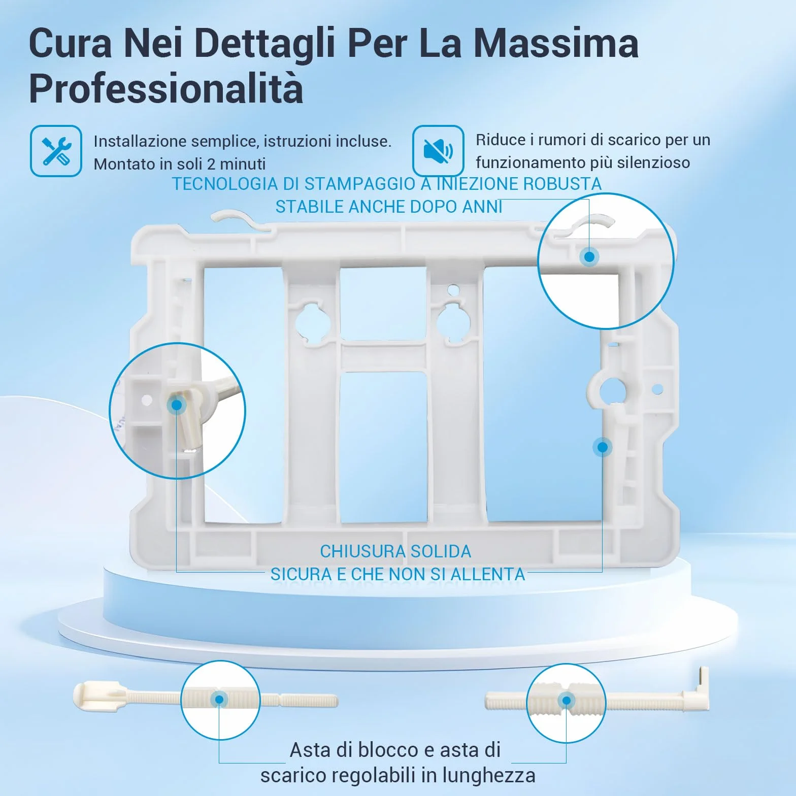 Placca di Comando WC Geberit Sigma UP300 UP320 Doppio Scarico 243×163 mm Argento