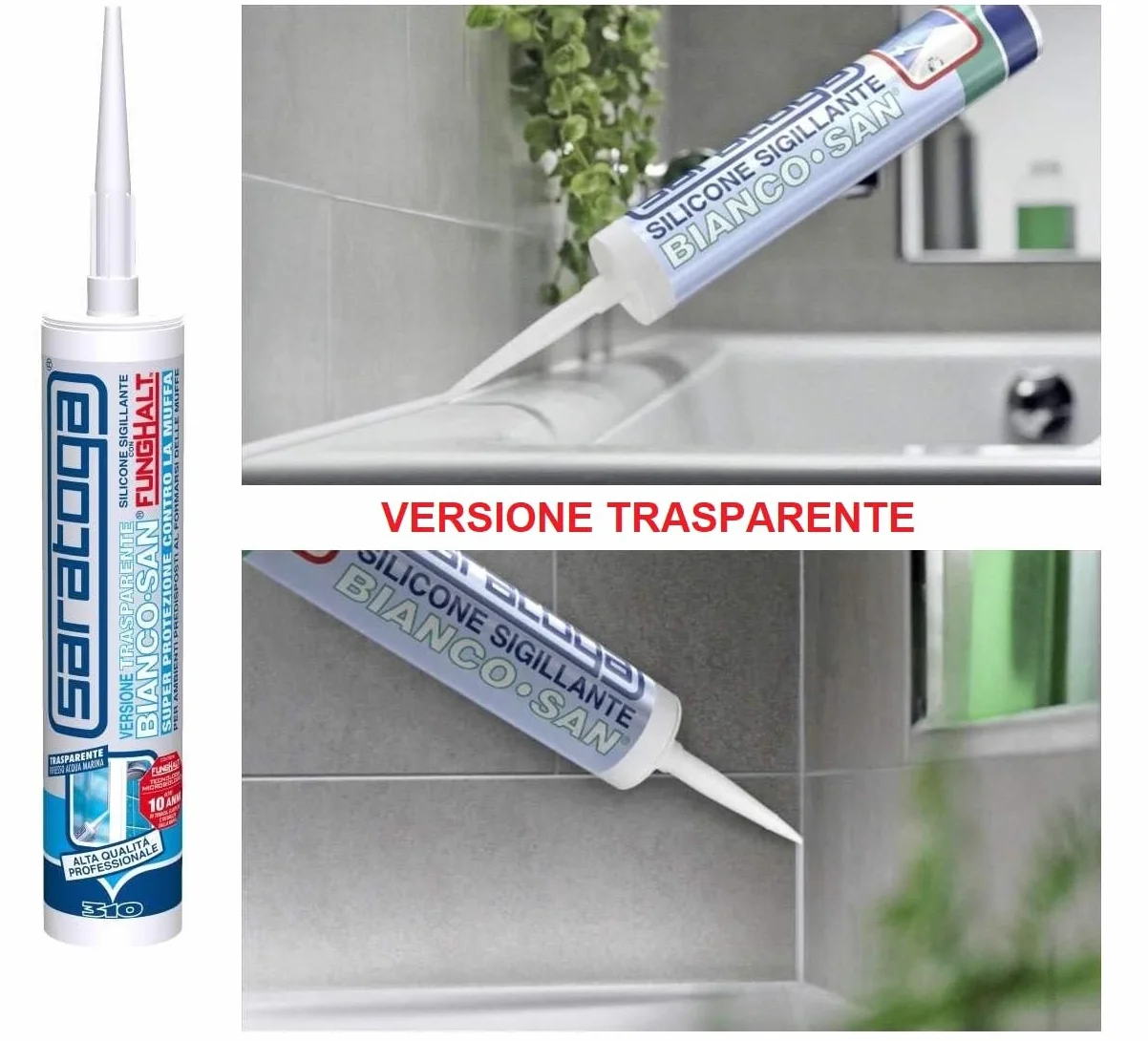 Saratoga FungHalt Silicone Acetico Antimuffa Trasparente 310 ml