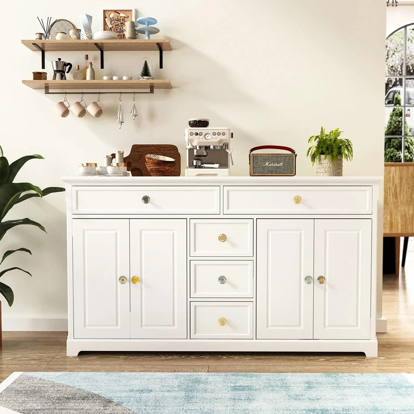 Pomelli per mobili in ceramica stile bohémien 8 pezzi per cassetti armadio porte