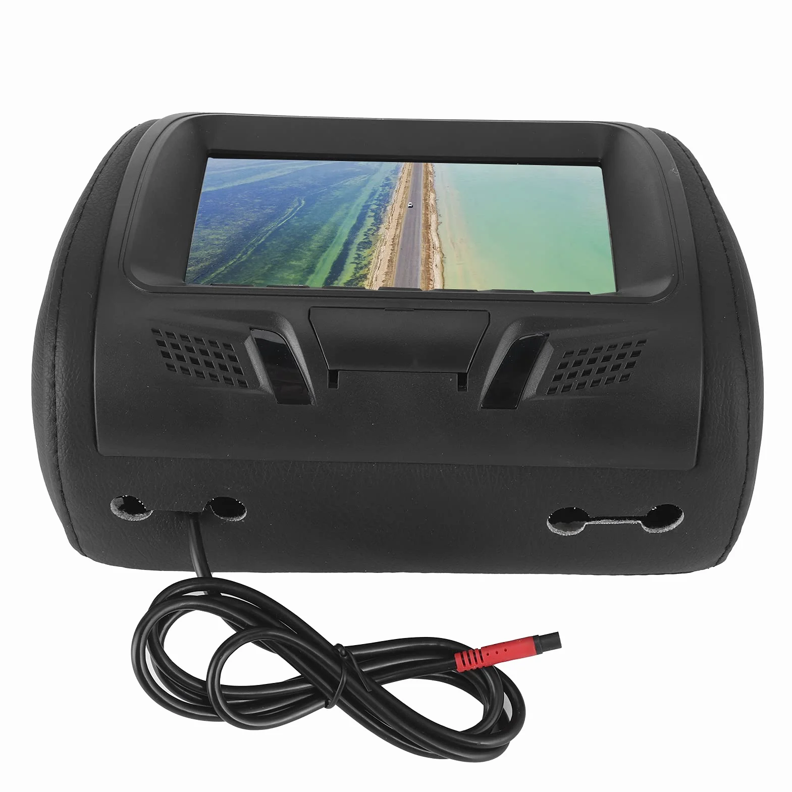 Lettore DVD per poggiatesta per auto, Lettore video per poggiatesta per auto HD da 7 pollici con supporto per poggiatesta e Bluetooth, Monitor per poggiatesta per auto multifunzione per video, giochi