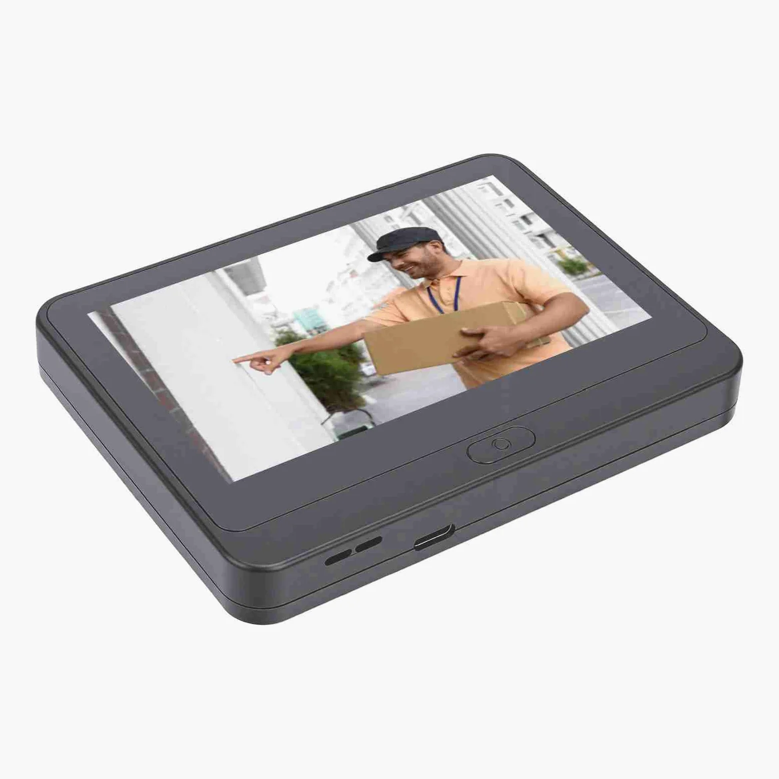 Eujgoov Videocitofono WiFi con Telecamera, Campanello Video Smart 1080P Display IPS da 4,3 Pollici Angolo di Visione 155 Gradi con Rilevamento PIR Filtro Umano for Sicurezza Domestica 24