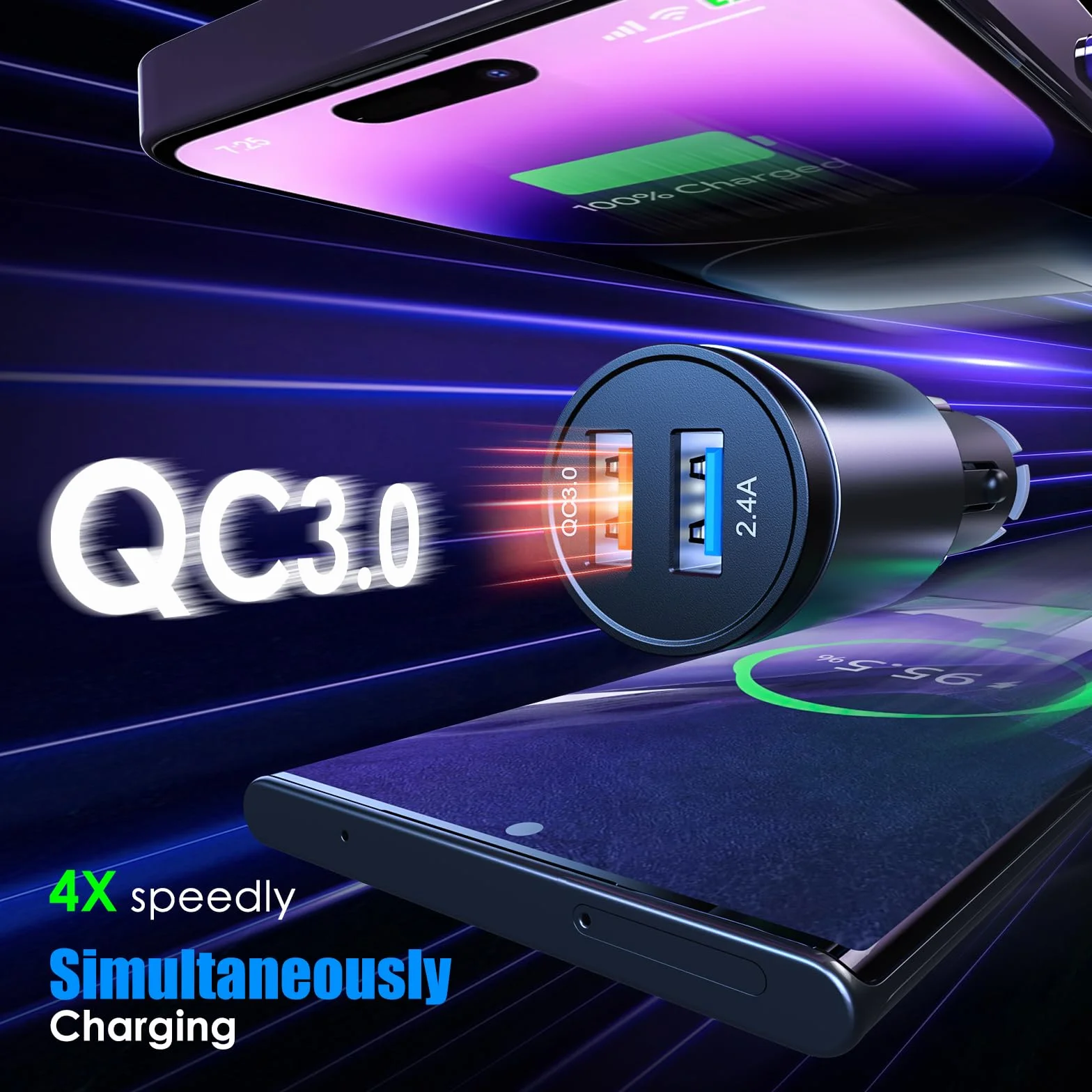 LENCENT Trasmettitore FM Bluetooth 5.0 Auto, QC3.0 18W Ricarica Veloce, Adattatore Radio Auto AUX con Schermo a Colori, Hi-Fi & Bassi Profondi, Chiamatta Vivavoce, Assistente Siri e Google, Scheda TF