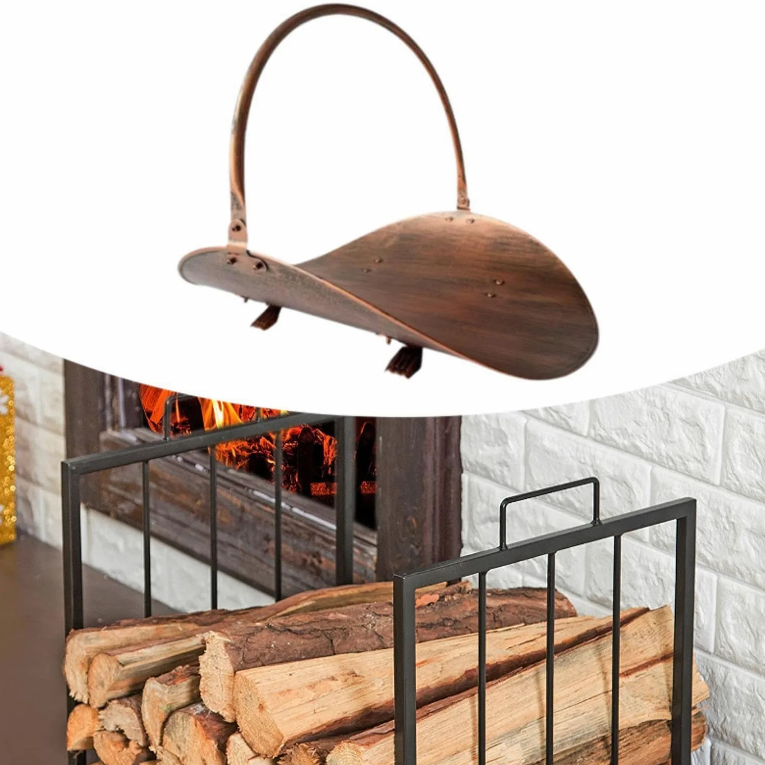 Porta Legna da, Cesto per Legna da, Contenitore Robusto, Multiuso per Interni Ed Esterni, Contenitore per Legna in Ferro, Scaffale Impil
