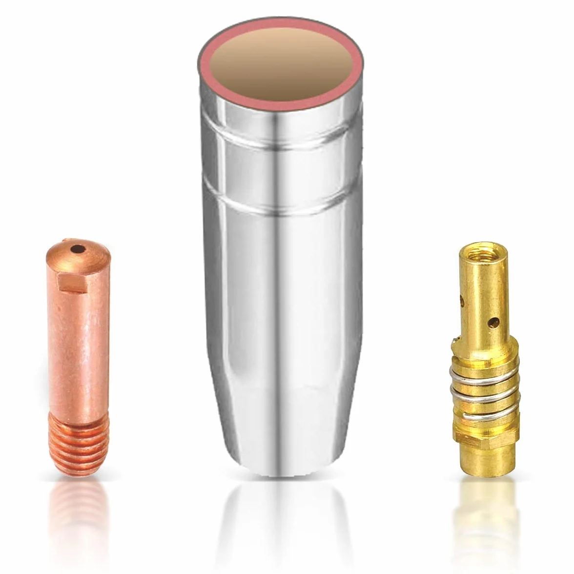 Accessori per Saldature MIG, Ugello, Punta Guidafilo M6 1,0mm, Set Materiali Consumo per Torcia 15AK