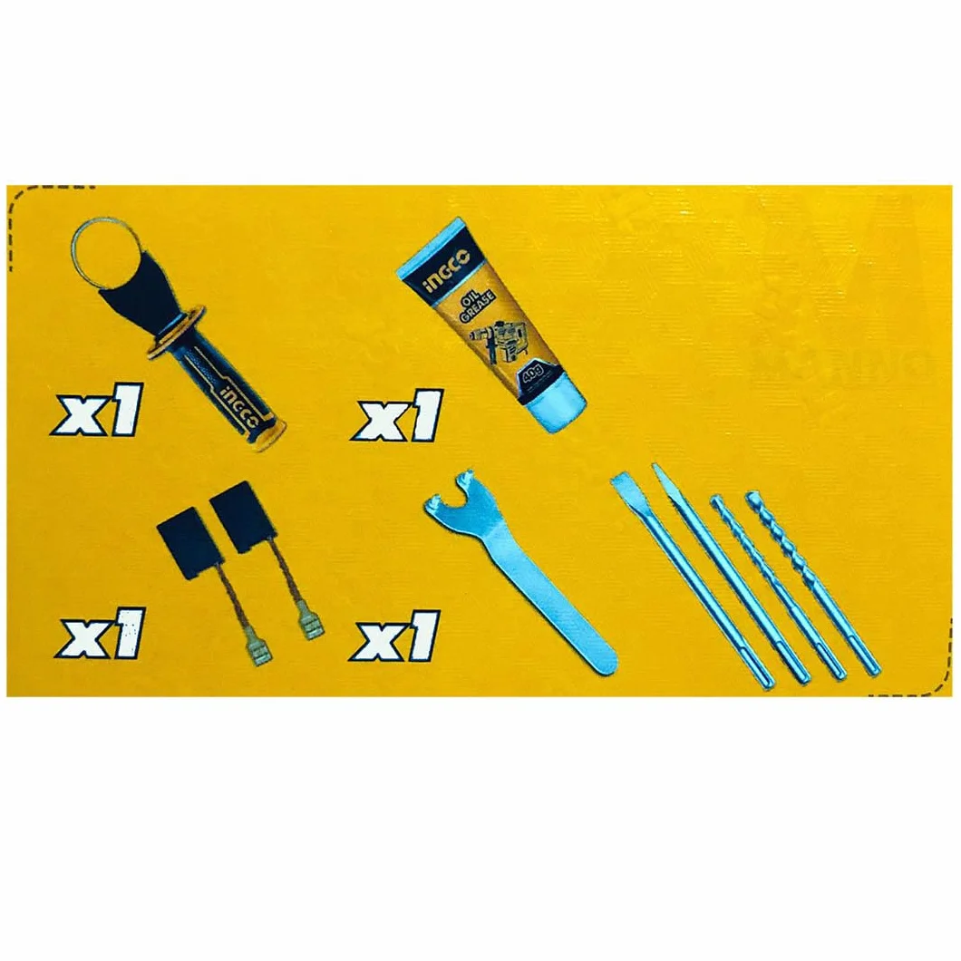 Ingco Martello Demolitore Rotativo 1600 W SDS Max Sistema Anti Vibrazione