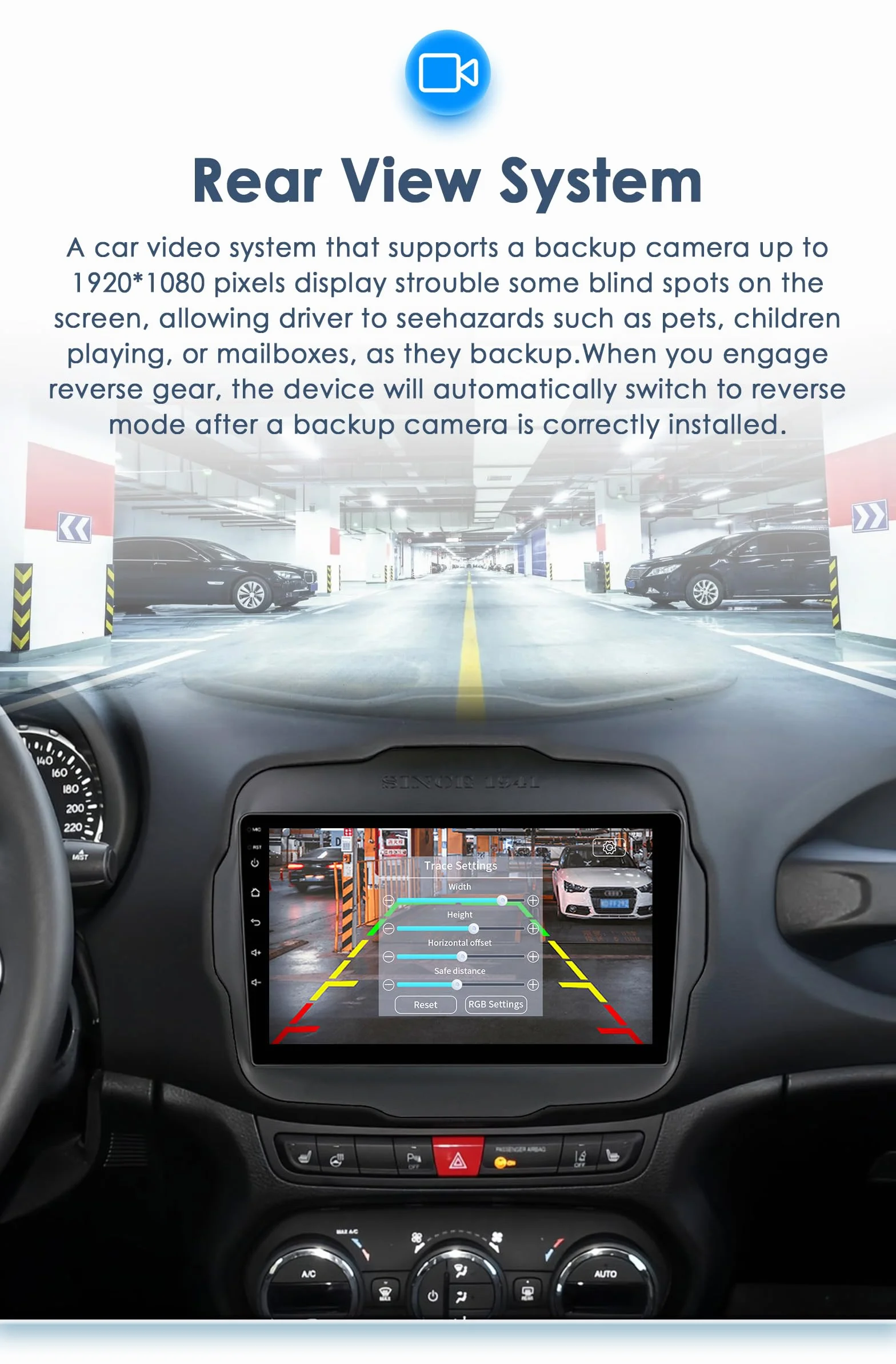 Android 13 autoradio 9 pollici touch screen 8 core 4 GB + 64 GB per Jeep Renegade 2016-2022 WiFi & Bluetooth GPS
