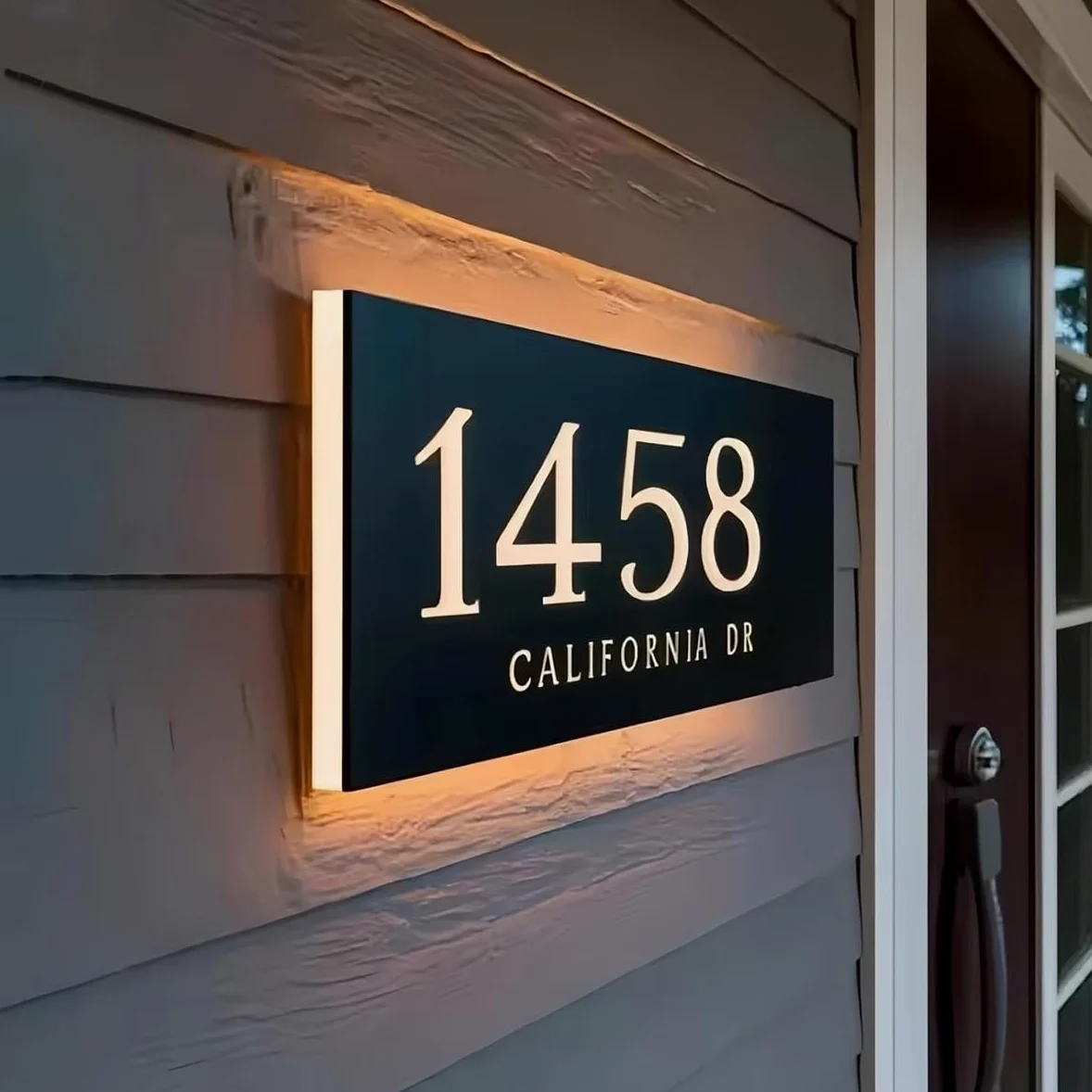 Targhe LED Personalizzate Per Esterni Per Case Moderne, Numeri Civici Personalizzati, Insegne Luminose In Acrilico 3D Per Porte, Giardini, Cortili, Case E Hotel(8x16in)