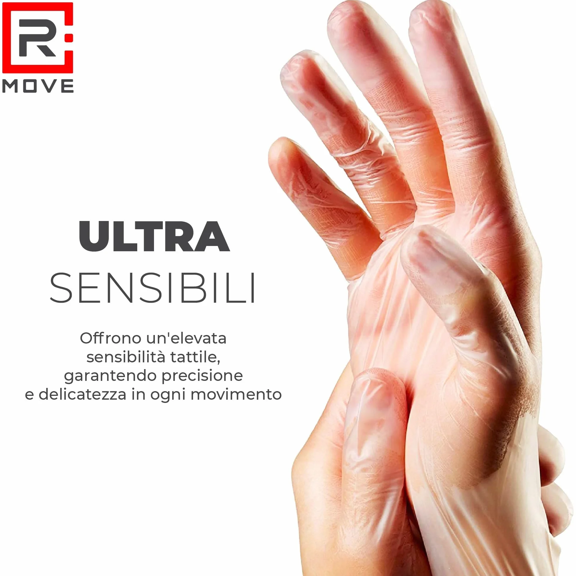 Guanti in vinile monouso M senza polvere 1000 pezzi ambidestri usa e getta per alimenti non sterili senza lattice ipoallergenici