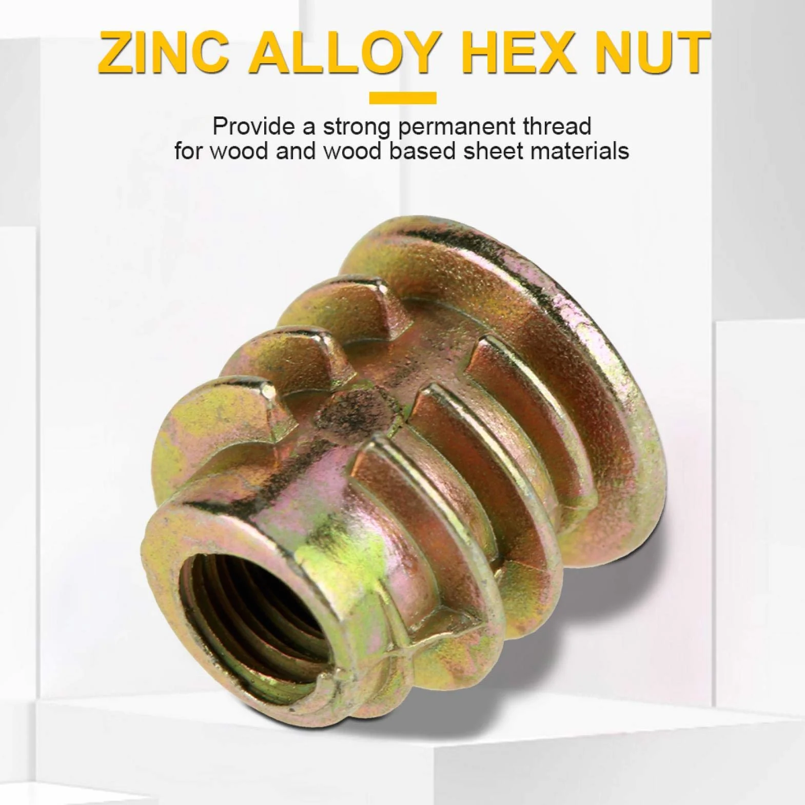 Mobili esagonale Socket Dado M4 x 8 mm 50 pezzi lega di zinco