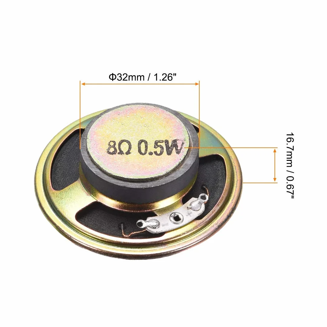 N/D 0,5 W 8 Ohm - Altoparlante magnetico 57 mm di ricambio, forma rotonda, 4 pezzi