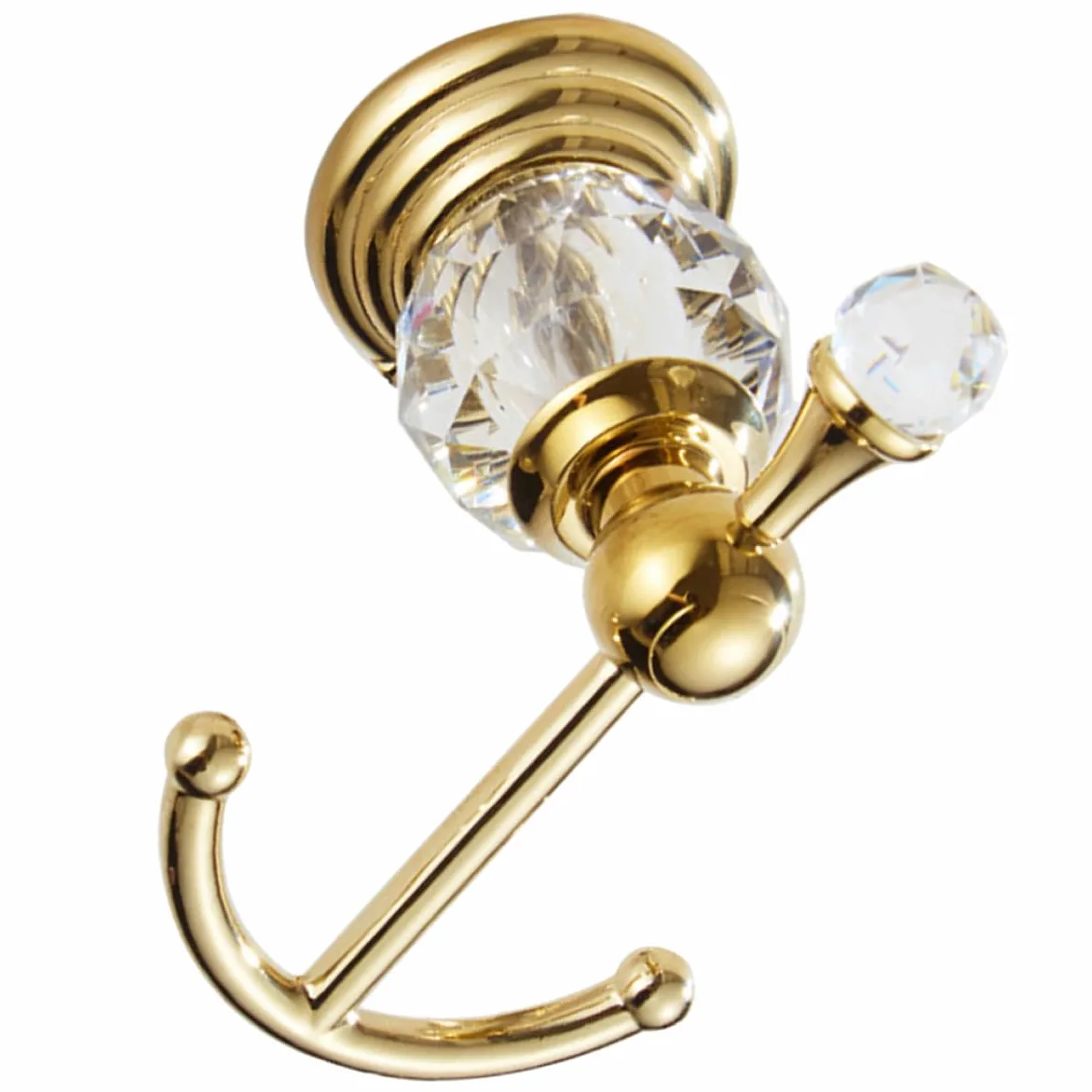 ifundom Gancio da Parete in Acciaio Inox 304 Color Oro Cristallo, Gancio Multiuso per Bagno e Cucina, Porta Asciugamani e Abiti Resistente per Ambienti Domestici e Armadi