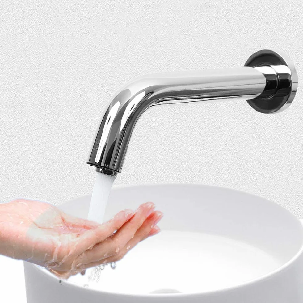 Rubinetto con Sensore a Infrarossi 2.0-5.9 Pollici, Rubinetto Lavabo Cucina Acciaio Inossidabile Caldo Freddo
