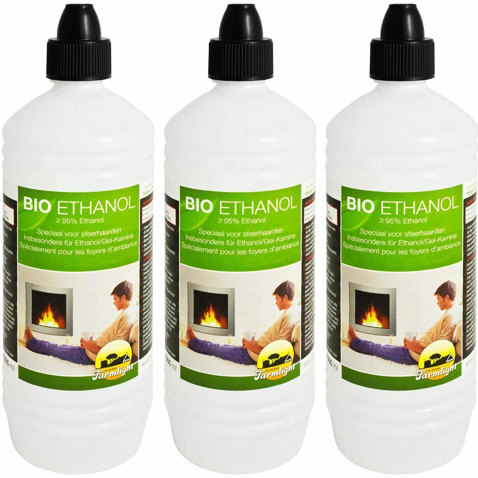 Bioetanolo 3 Litri Ultra Inodore Combustibile Ecologico 100% Vegetale