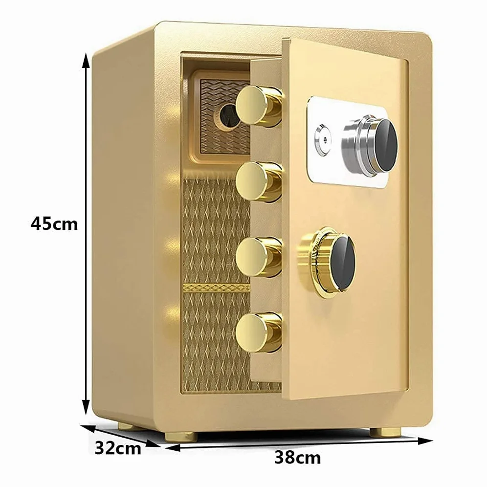 strongbox Cassaforte e ignifugo impermeabile Cassaforte di sicurezza digitale Cassaforte per ufficio in acciaio ignifugo impermeabile e antifurto, armadietto per contanti finanziari per hotel