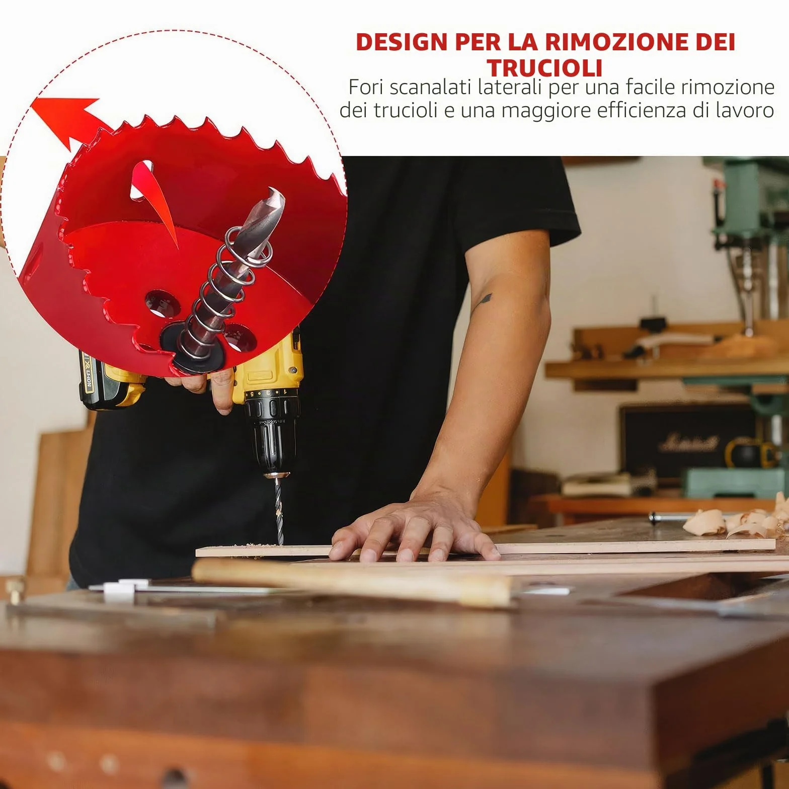 Sega a tazza bimetallica HSS M42 68 mm per legno cartongesso plastica