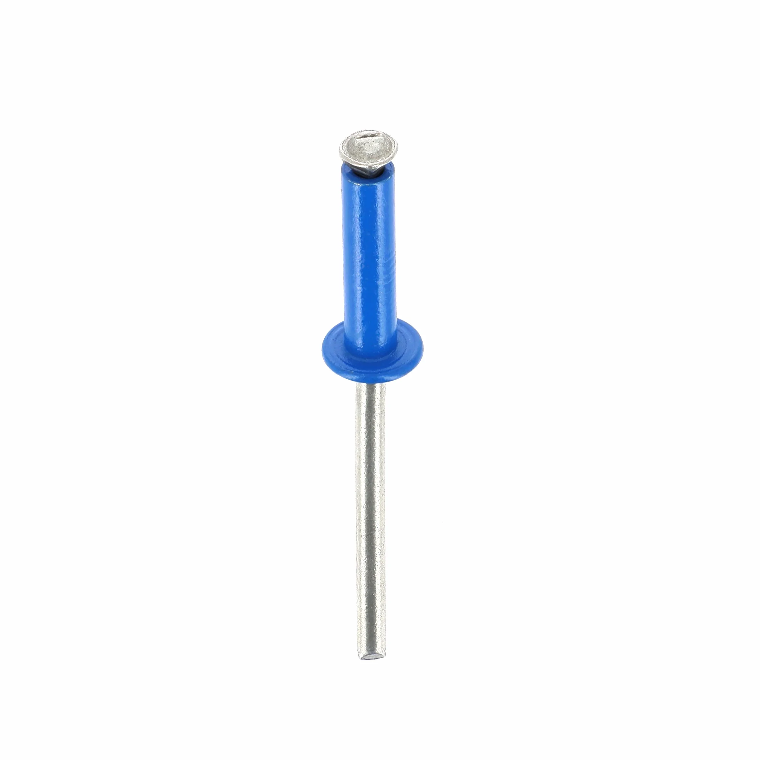 Rivetti Sbocciati Blu Bianchi per Piastre Immatricolazione Diametro 4 mm Lunghezza 26 mm Blister 8