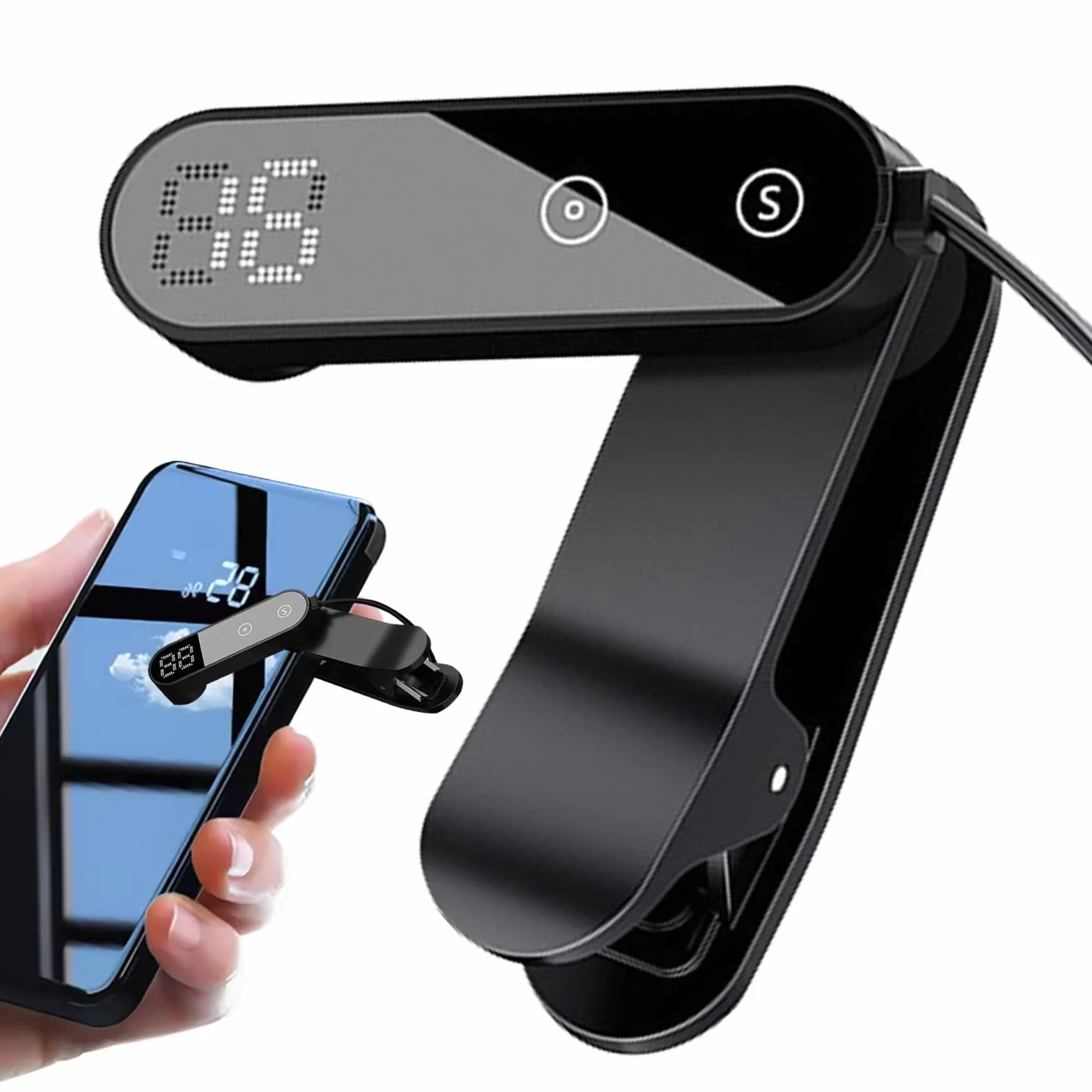 Generico Clicker Automatico | Toccatore per Smartphone Silenzioso con velocità Regolabile | Dispositivo Auto Touch Clicker Istantaneo - per Giochi Piace Ricompense Social Media