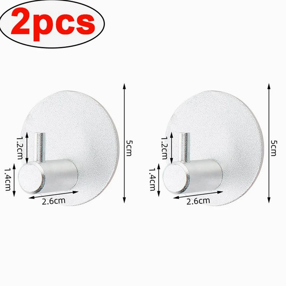 2 pezzi multiuso gancio a muro per porta, chiave, stoffa, cappotto, bagno, accappatoio, gancio, cucina, ferramenta, scaffale, borsa, gancio, organizzatore, appeso, B, nastro, 1