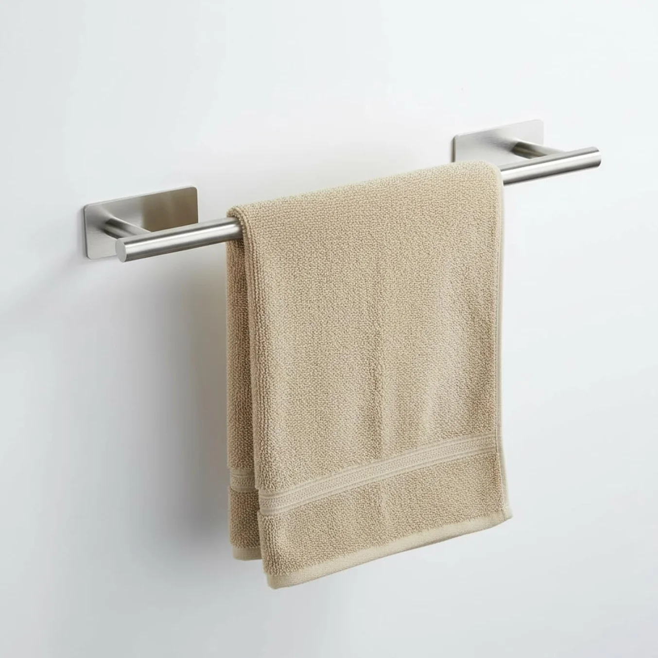 Set Porta Asciugamani da Bagno Adesivo Acciaio Inossidabile con Ganci e Porta Rotolo