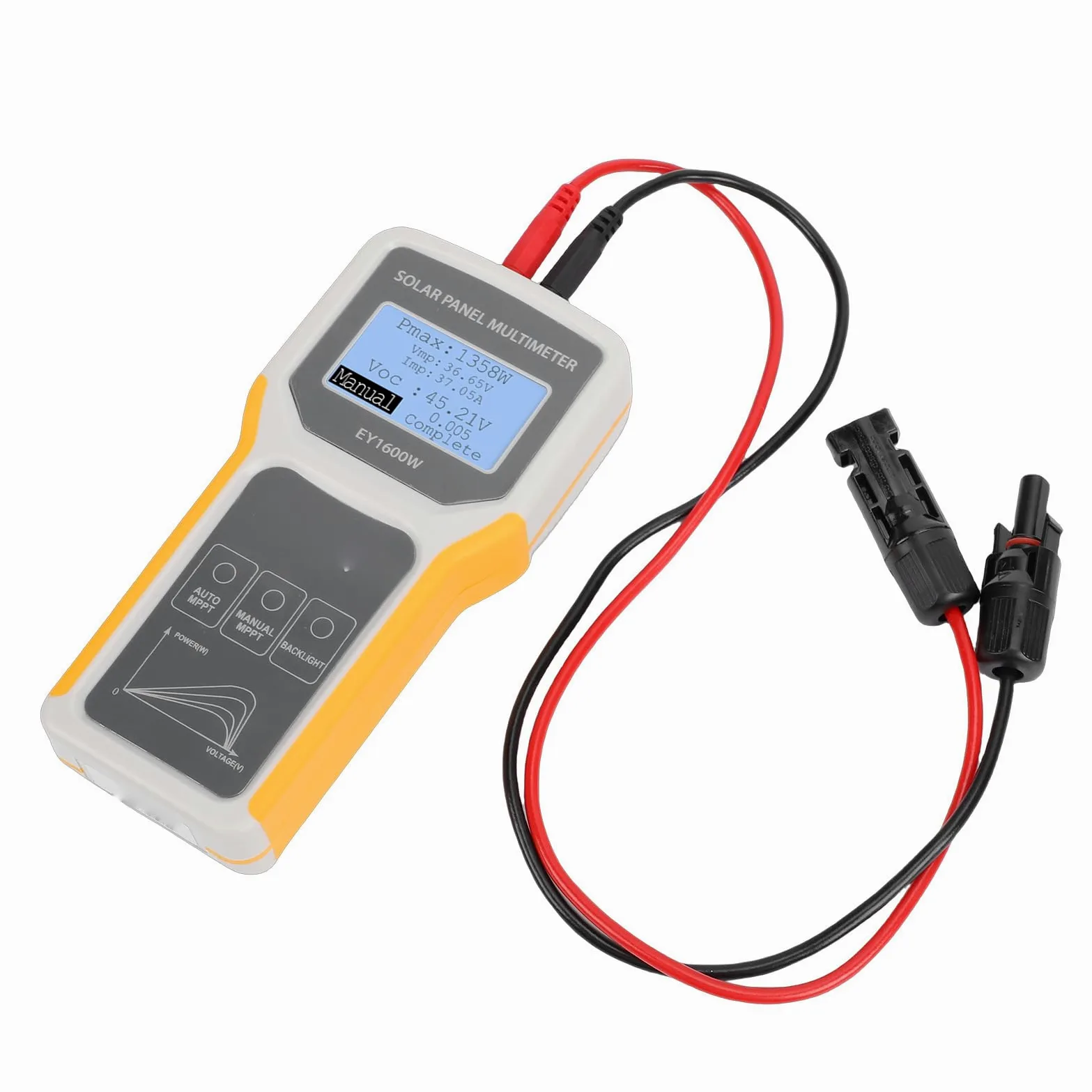Topiky Tester per Pannelli Solari da 1600 W Misuratore Multifunzionale con Display LCD per Installatori di Pannelli Solari All'aperto