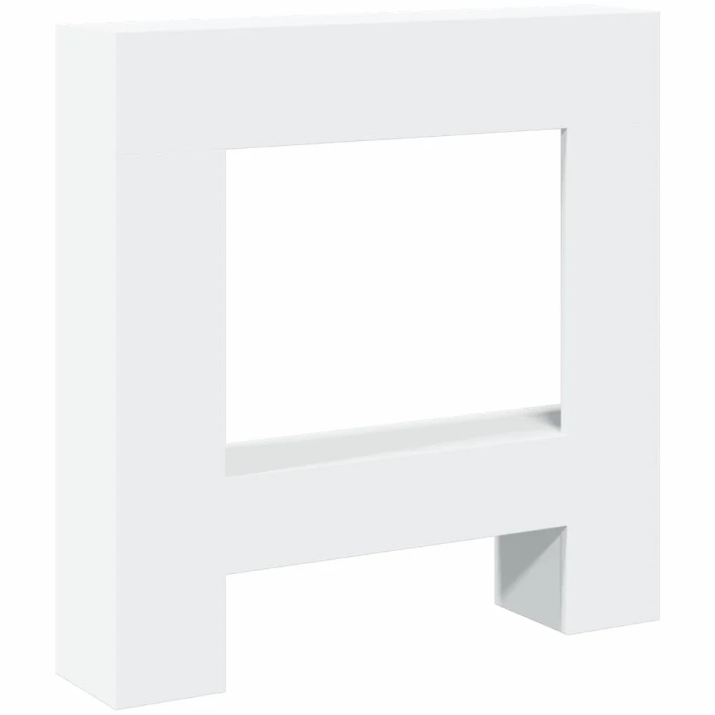 vidaXL Cornice per Camino Bianca 81x18x82 cm Truciolato