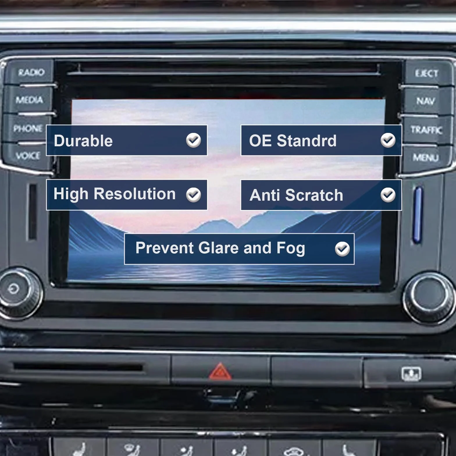 Touch Screen per VW Golf 6R Polo Tiguan CC MIB STD2 200 682 682G Autoradio Digitazer TDO-WVGA0633F00039 TDO-WVGA0633F00036 40 Pin 6.5" Touchscreen Pannello Vetro (Nero, non LCD Display)