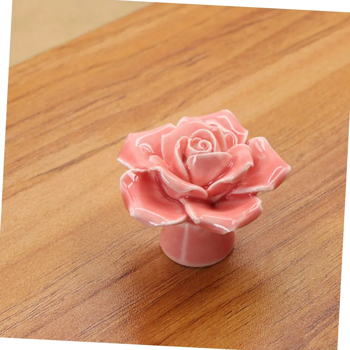 6 Pezzi Manico in ceramica rosa maniglia per tirare la porta pomelli per porte per armadi decorativo antico toeletta maniglia porta maniglie pomelli per cassetti