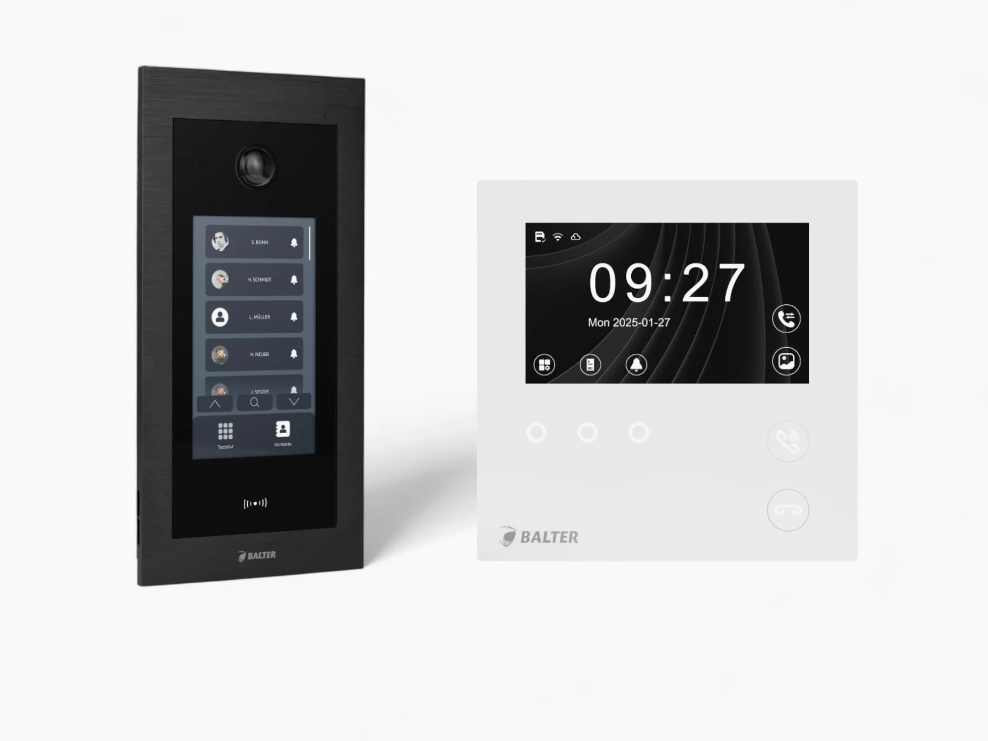 Schutzer Balter EVO HD Touch 7 Videocitofono 1 casa di famiglia - fotocamera Full HD, touchscreen da 7", tecnologia a 2 fili, monitor da 4,3", RFID, visione notturna, a incasso, intercom