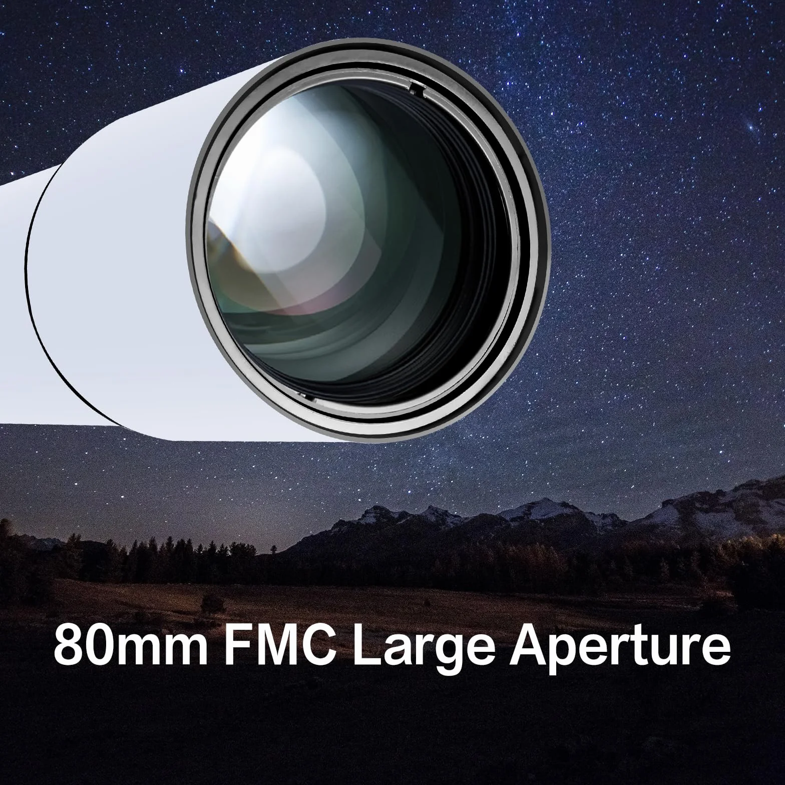 Telescopio per adulti ad alta potenza, apertura 80 mm, telescopio rifrattore professionale da 900 mm per adulti e principianti, compatto e portatile con borsa da trasporto e adattatore per telefono