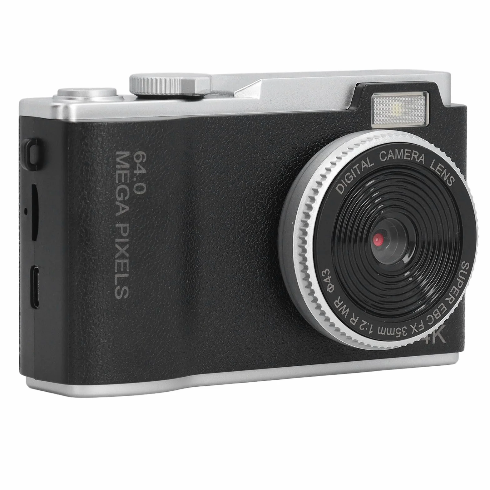 48mp, 1080p, 16x Zoom Fotocamera Digitale Autofocus, Display HD con Luce di Riempimento e Design retrò, Timer Selfie per Viaggi, Time-lapse con Timestamp, Filtri per Cattura del