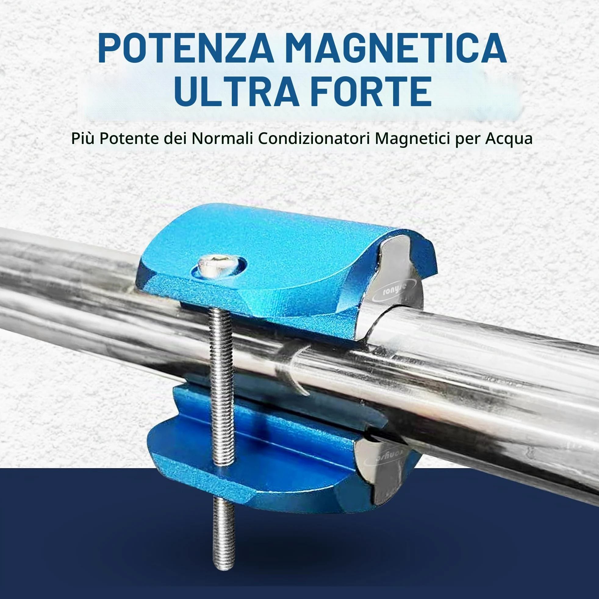 Addolcitore magnetico per acqua – 15000 GAUSS – Decalcificante per acqua – Blu – Filtro per acqua – Magnete – Decalcificazione delle tubature