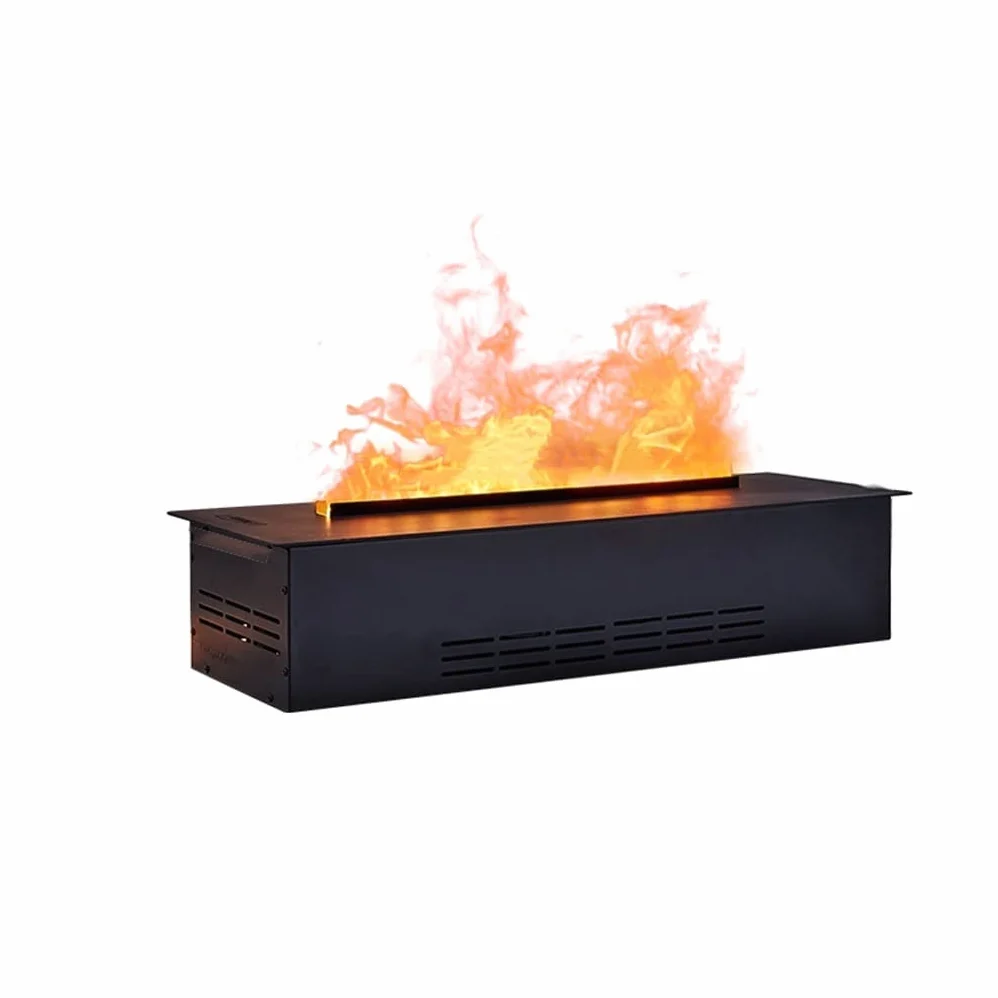 Fuoco Finto Camino Elettrico con Atomizzazione 3D Incorporato, Umidificatore for Soggiorno, Camino Elettrico, Simulazione di Fiamma Allungata Mobili per Il Soggiorno(121x26x16cm)