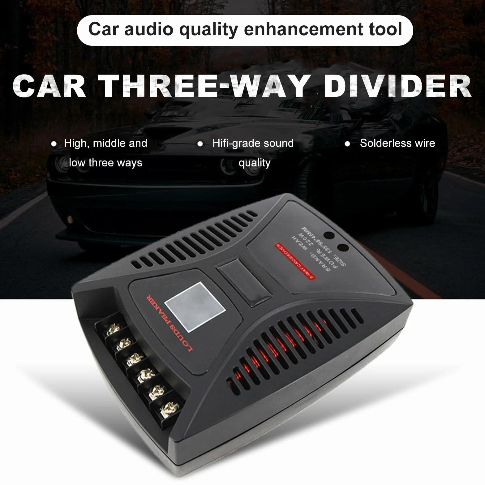 Altoparlanti per auto a 3 vie Crossover 220 W Tweeter woofer Midrange Altoparlanti Suono per Auto Divisore 3 Vie Divisore 850Hz 5800Hz