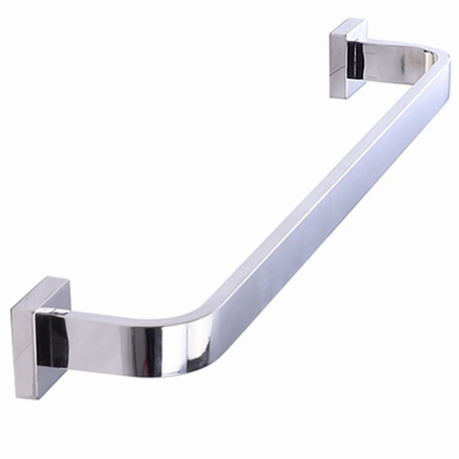 Portasciugamani Singolo a Parete, portasciugamani Quadrato, portasciugamani di Grandi Dimensioni in Acciaio Inossidabile SUS304, per Accessori da Bagno e Cucina, 50cm-100cm, Argento (dimensi