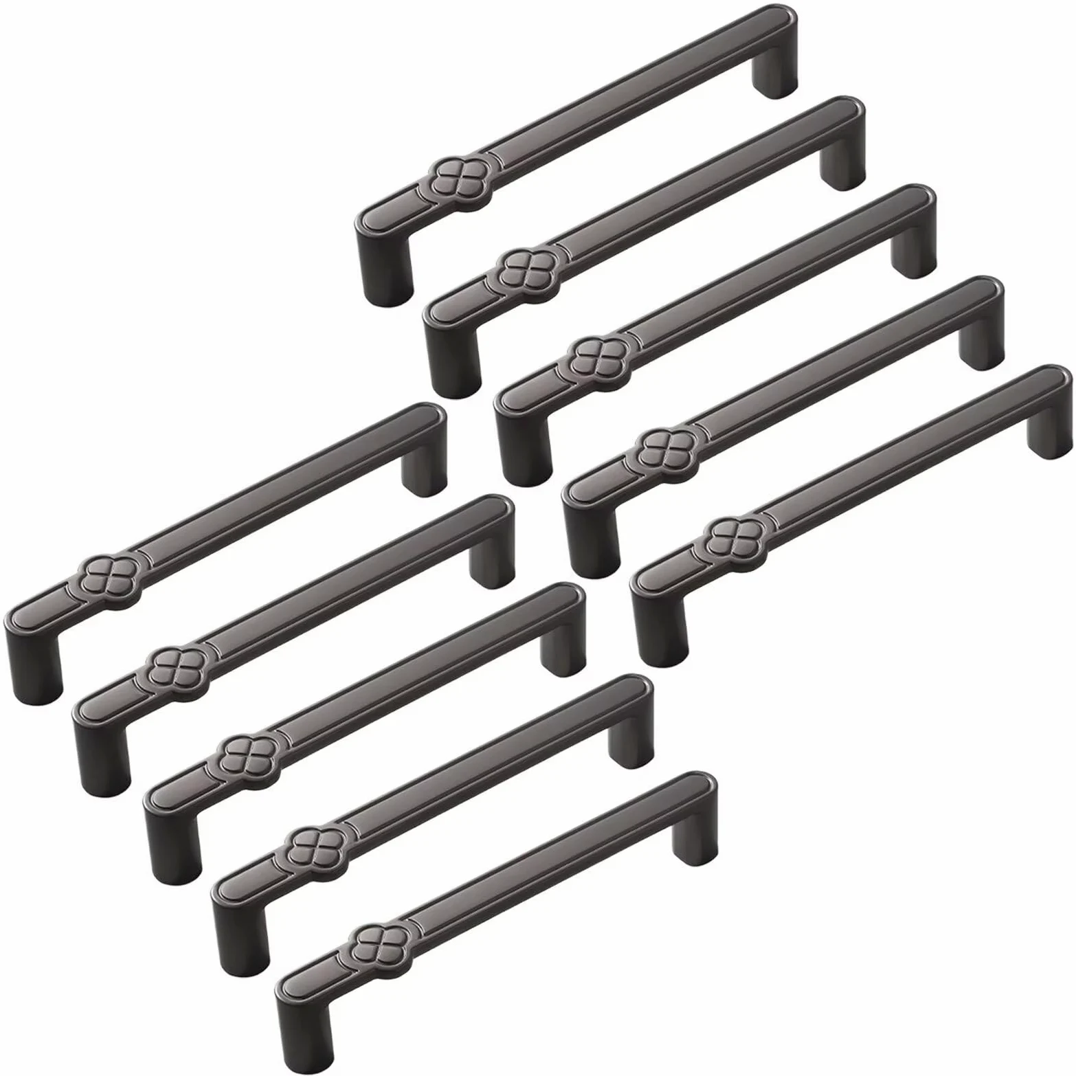 Confezione da 10 maniglie per armadietti, con foro centrale da 13 cm, in lega di zinco, per armadietti da cucina, armadi, cassettiere, in metallo massiccio, pomelli per mobili e maniglie
