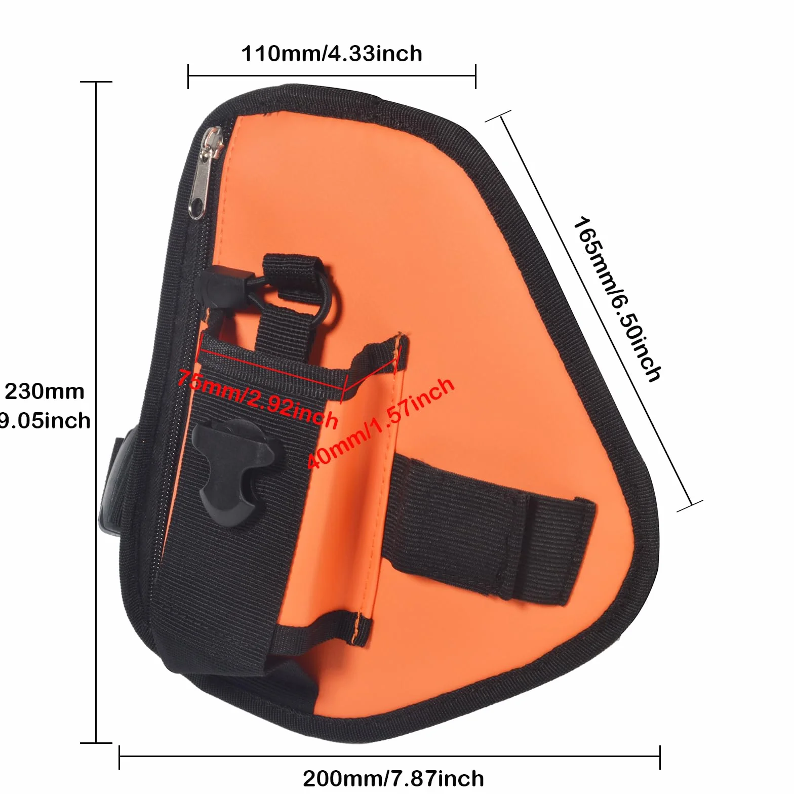 UAYESOK Pettorina per walkie talkie, tasca porta radio, universale, portatile, con cinturino in nylon regolabile, per radio bidirezionale Motorola Baofeng Icom Midland President, Arancione, Modernità