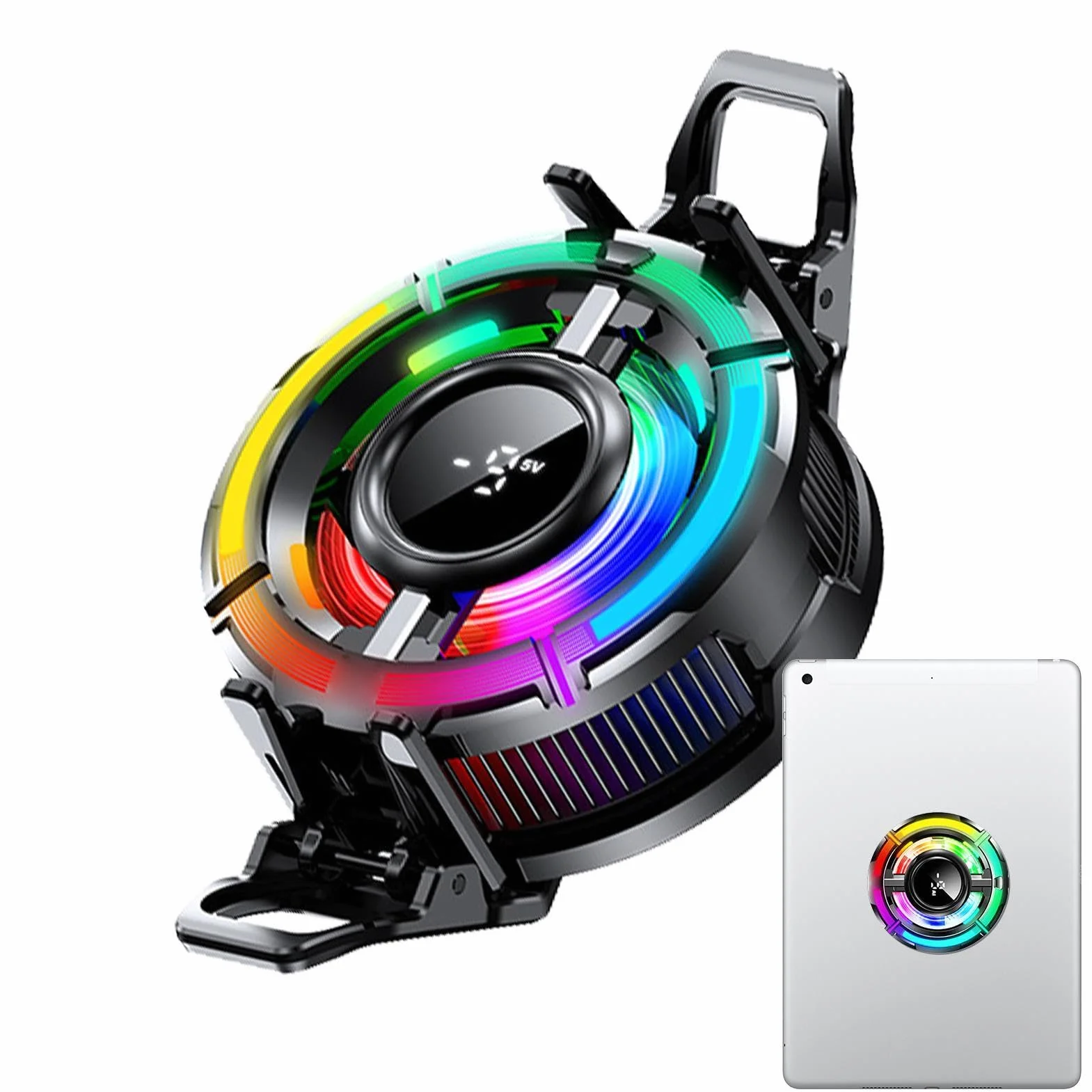 MEMO CX15 - Dispositivo di raffreddamento magnetico per telefono con clip posteriore di ricarica wireless | Radiatore AI da 61,5 x 111 x 36 mm per streaming live | Ventola di raffreddamento rapida per