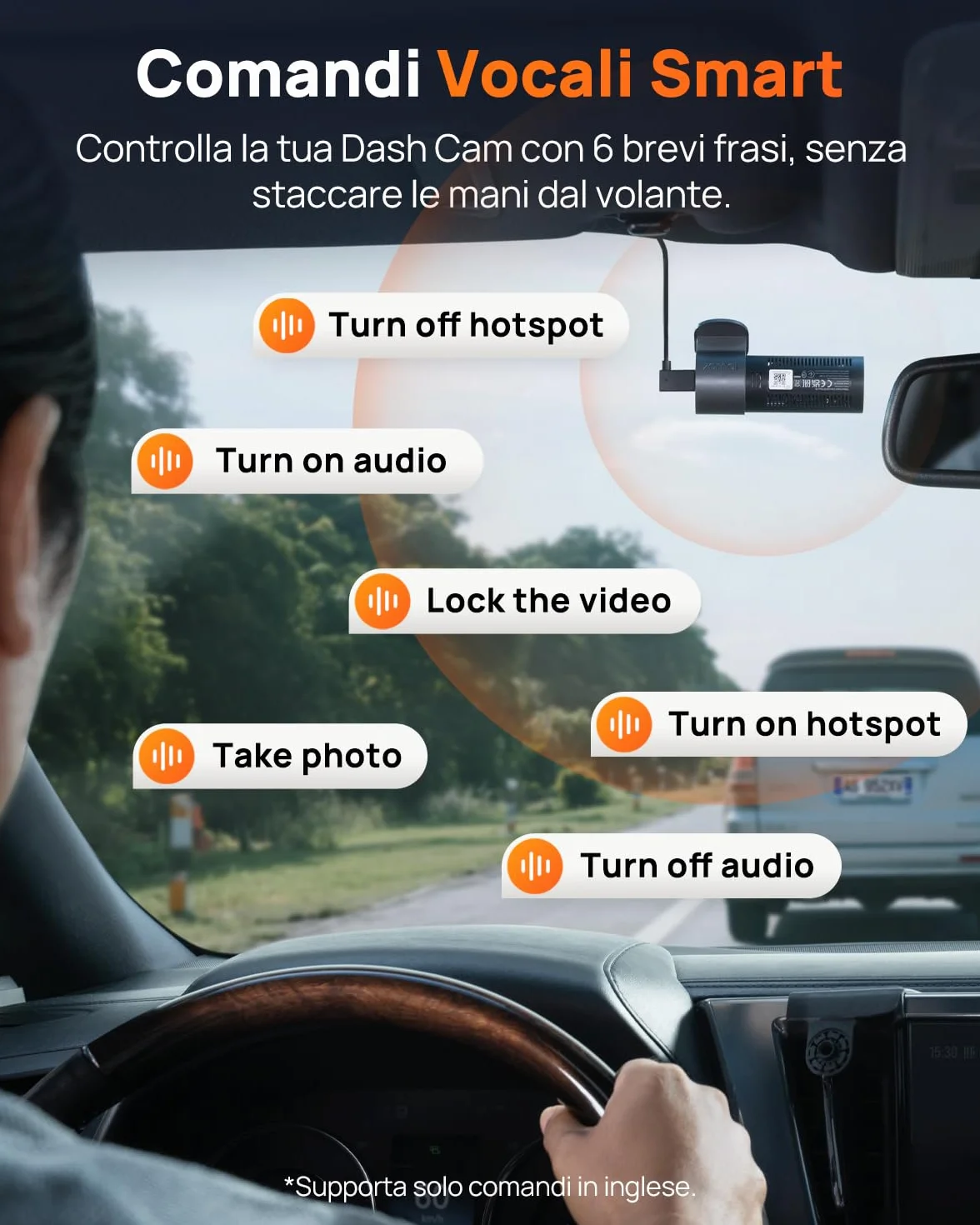 【70mai Dash Cam Auto M310 Plus 4K + UP03 Hardwire Kit Regolabile】