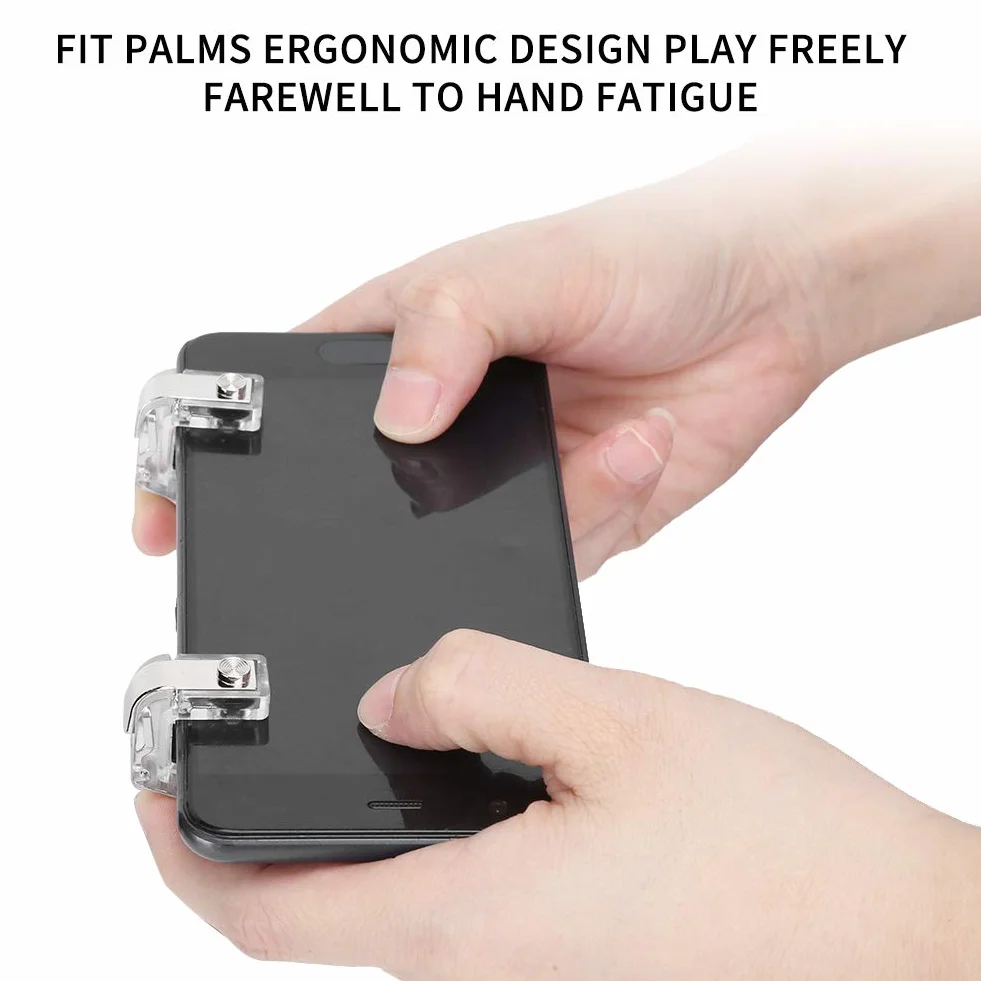 Controller di gioco mobile PUBG, 8 Pcs R11 Pulsante per assistente a quattro dita a quattro dita Controller per grilletto per riprese mobili per PUBG, Joystick per giochi mobili smartphone(Argento)