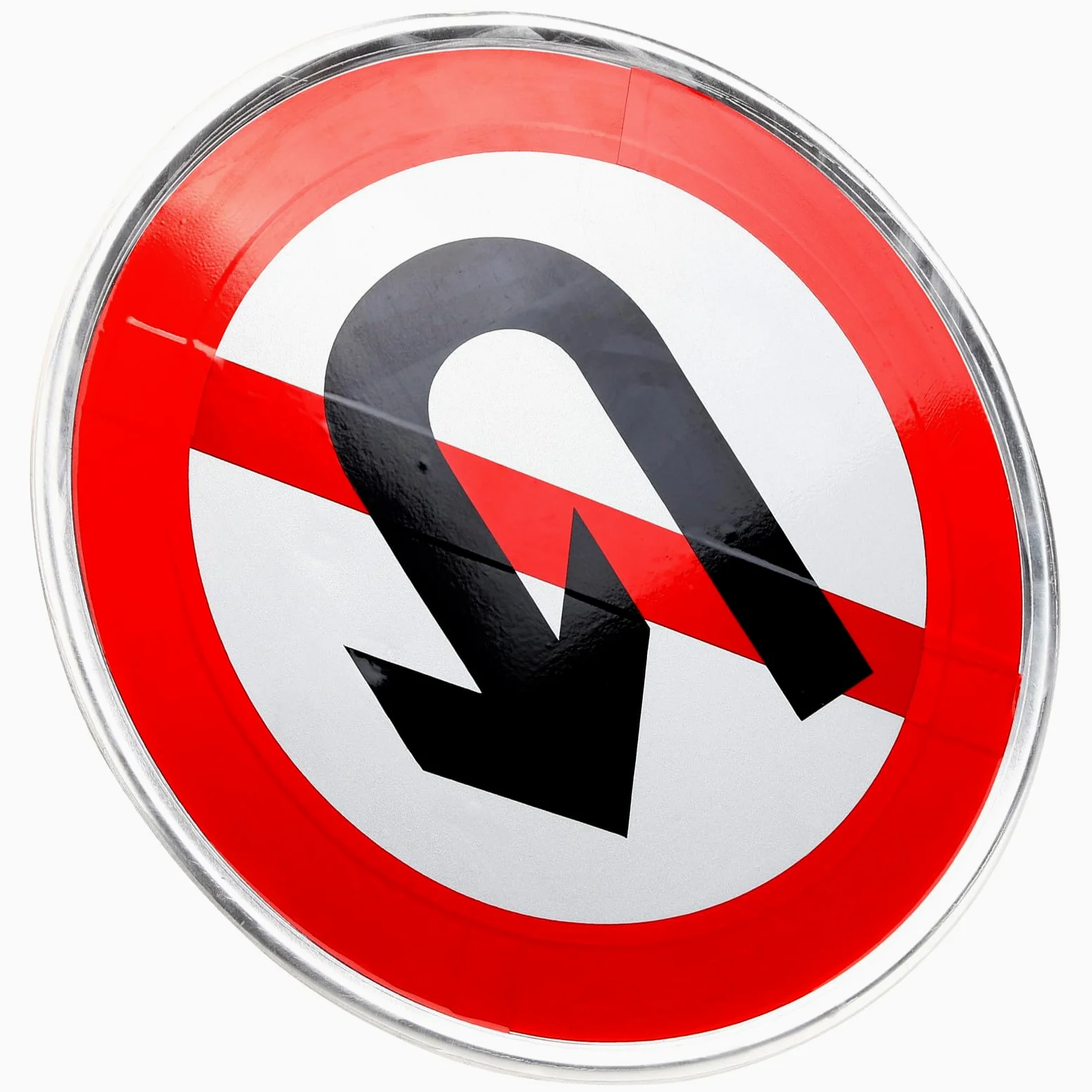 Cartello Stampa Chiara in Alluminio Divieto di Svolta Riflettente per Gestione Veicoli e Segnaletica Stradale Privata