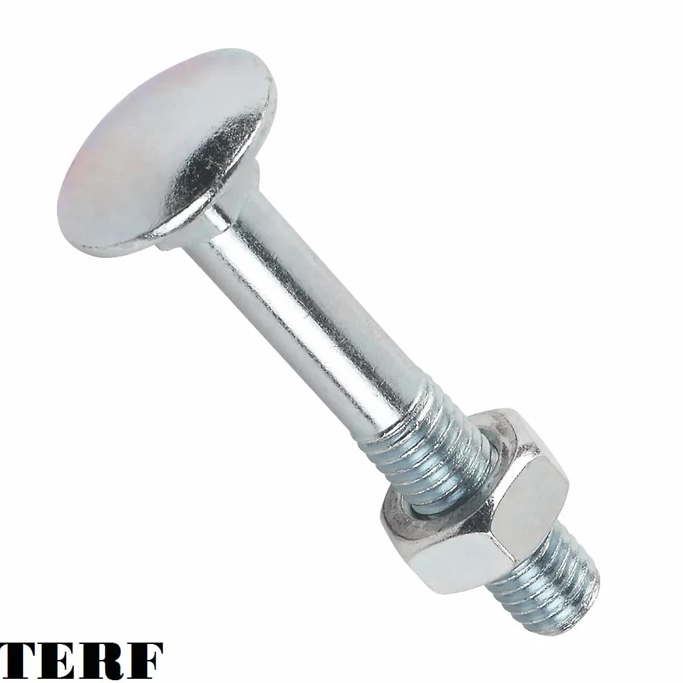 TERF M8 x 200 mm Bullone Quadrato e Dado M8 5 Pezzi per Carrozzeria