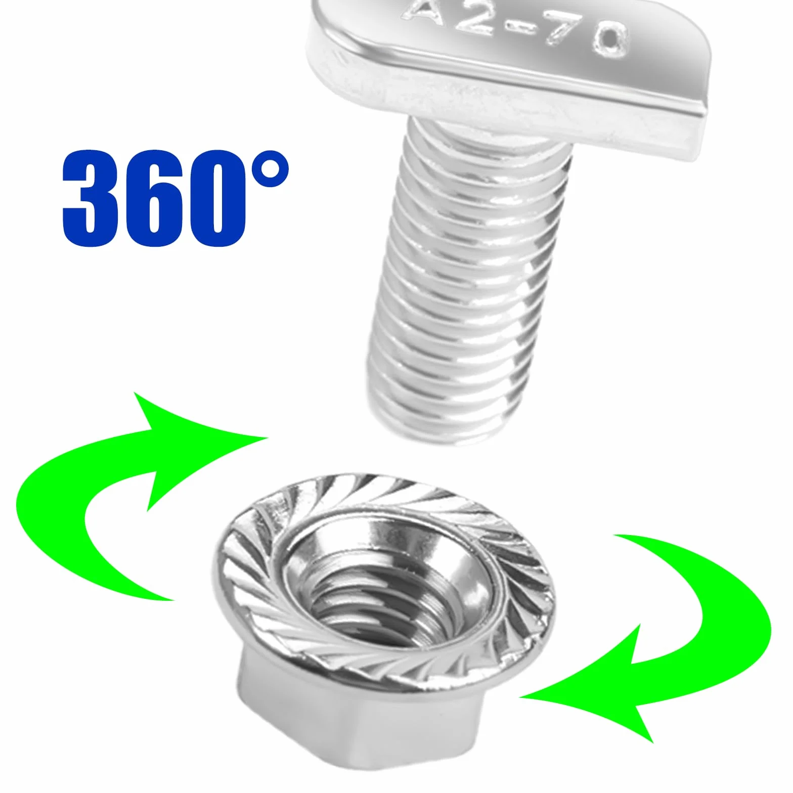 Viti a Testa Martello M10 X 25 Acciaio Inox A2-70 per Fotovoltaico Serre