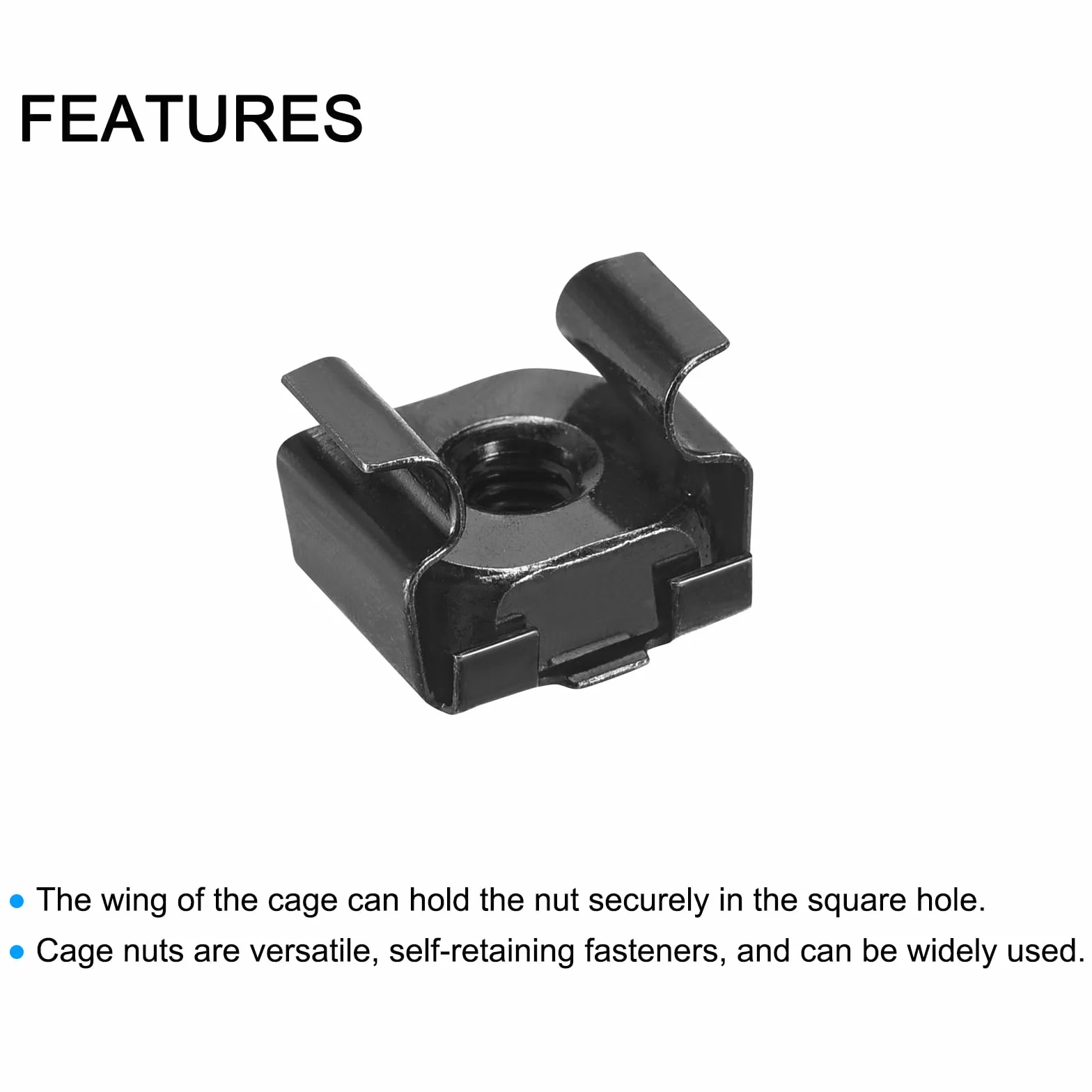 QUARKZMAN Dadi a Gabbia Snap-In M4 x 0.7mm Acciaio Carbonio 5pz