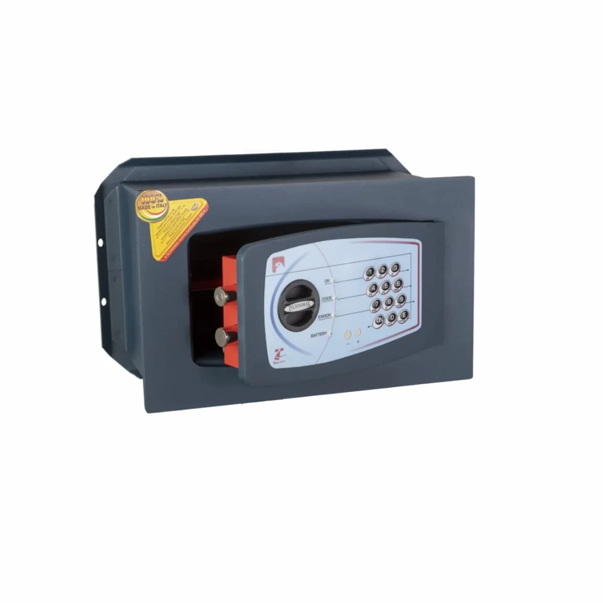 Technomax, Cassaforte a muro, Serie Gold Trony modello GT/3BP, Apertura a combinazione elettronica digitale con chiave d'emergenza, Dimensioni mm. 210 (H) x 340 (L) x 150 (P)