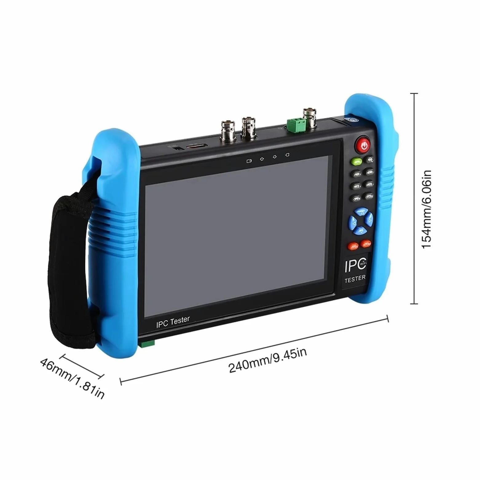 Tester CCTV, Tester for telecamera di sicurezza CCTV 6 in 1 da 7 pollici, supporta TVI8MP, CVI8MP, AHD8MP, EX-SDI8MP, tester portatile con uscita 12V