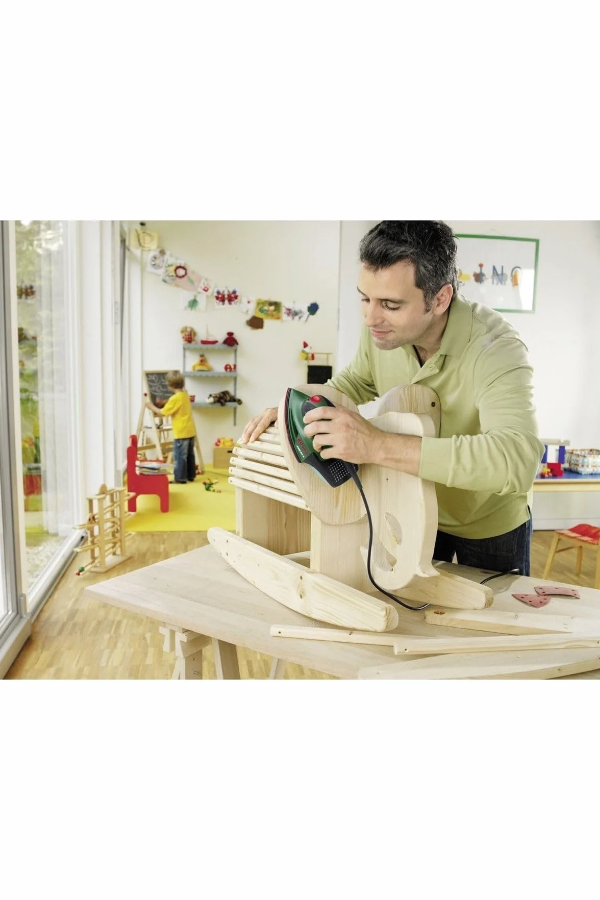 Bosch Levigatrice Palmare 0.603.354.000 Blu Rosso