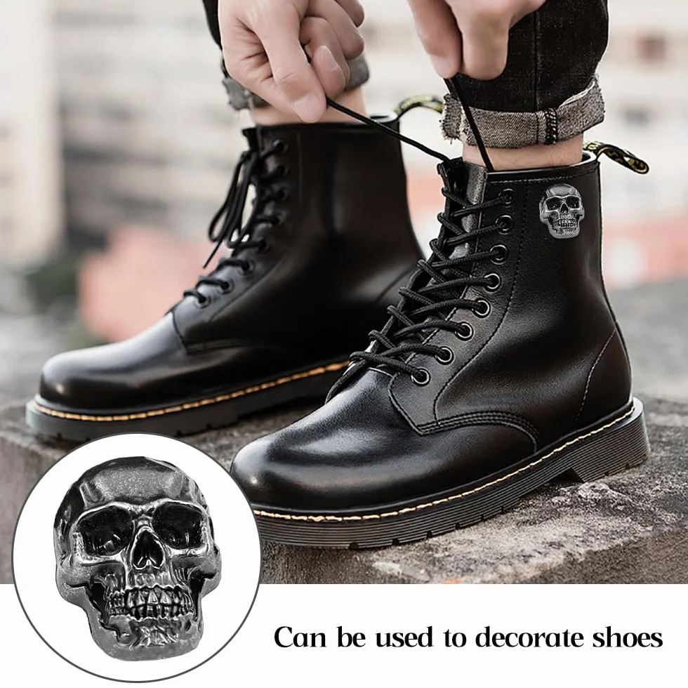 Borchie Teschio con Vite di Fissaggio 12 Pezzi Cranio Tappo Vite Borchie Punk per Borsa Vestiti Scarpe