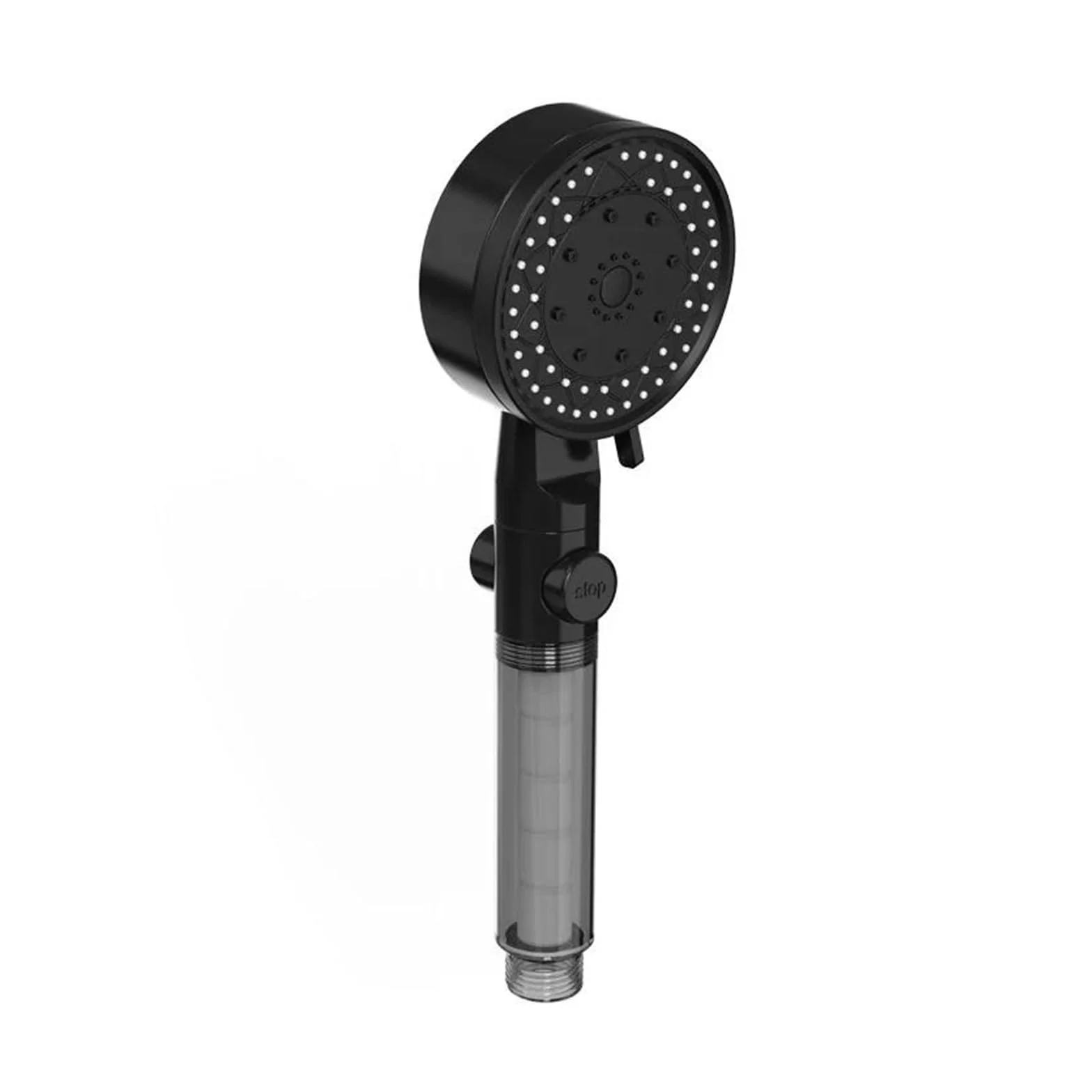 Soffione doccia filtrato con 10 modalità di spruzzo, soffione doccia portatile ad alta pressione, risparmio idrico, resistenza alle cadute, ugello per doccia da bagno(Black Shower head)